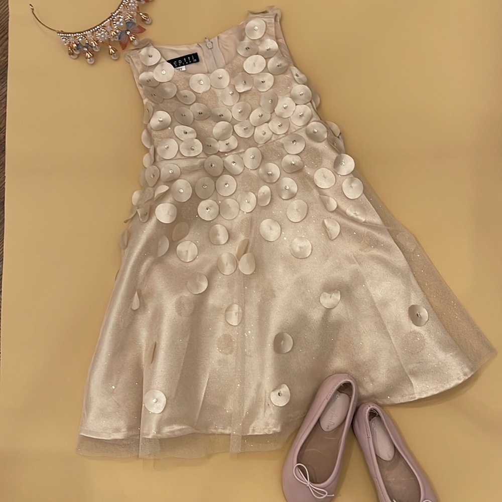 Formal golden shimmer dress